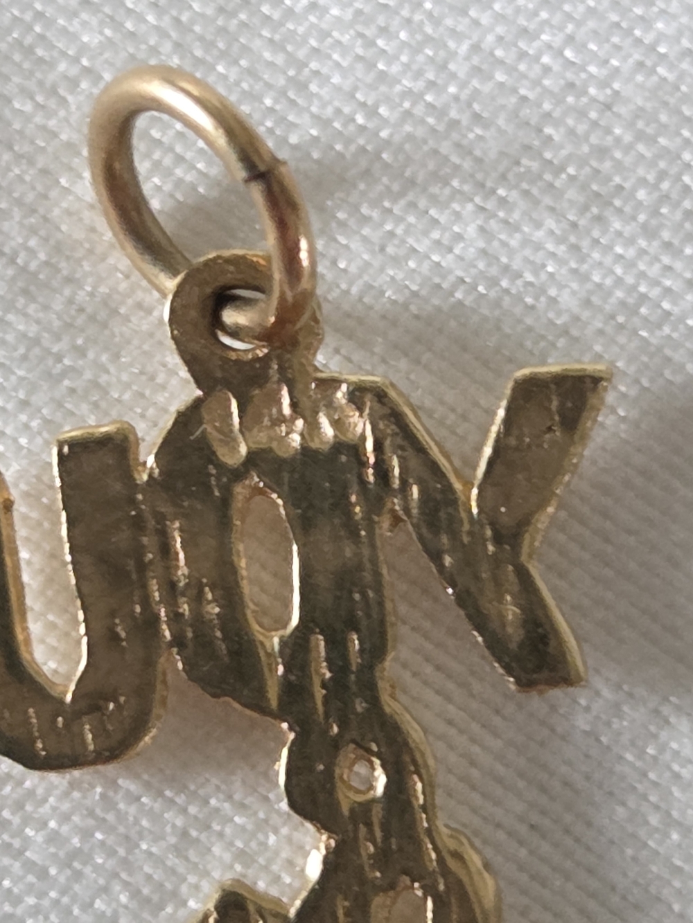 Vintage Solid 14K Gold "YOU & ME" Charm Pendant 0.87g
